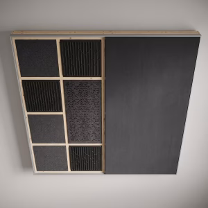Acoustic Absorption & Diffusion Ceiling System - Fabric Finish, 15 cm